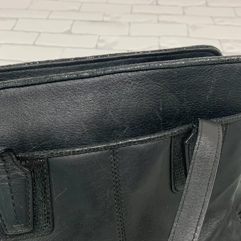 Coach black leather